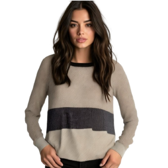 Tinley Road long sleeve black white sweater size small - Picture 1 of 9